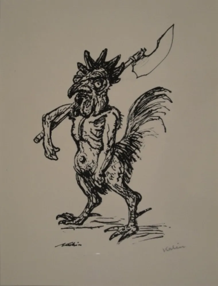 Литография Kubin - Kampfhahn