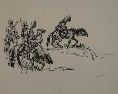 Литография Kubin - Kosaken