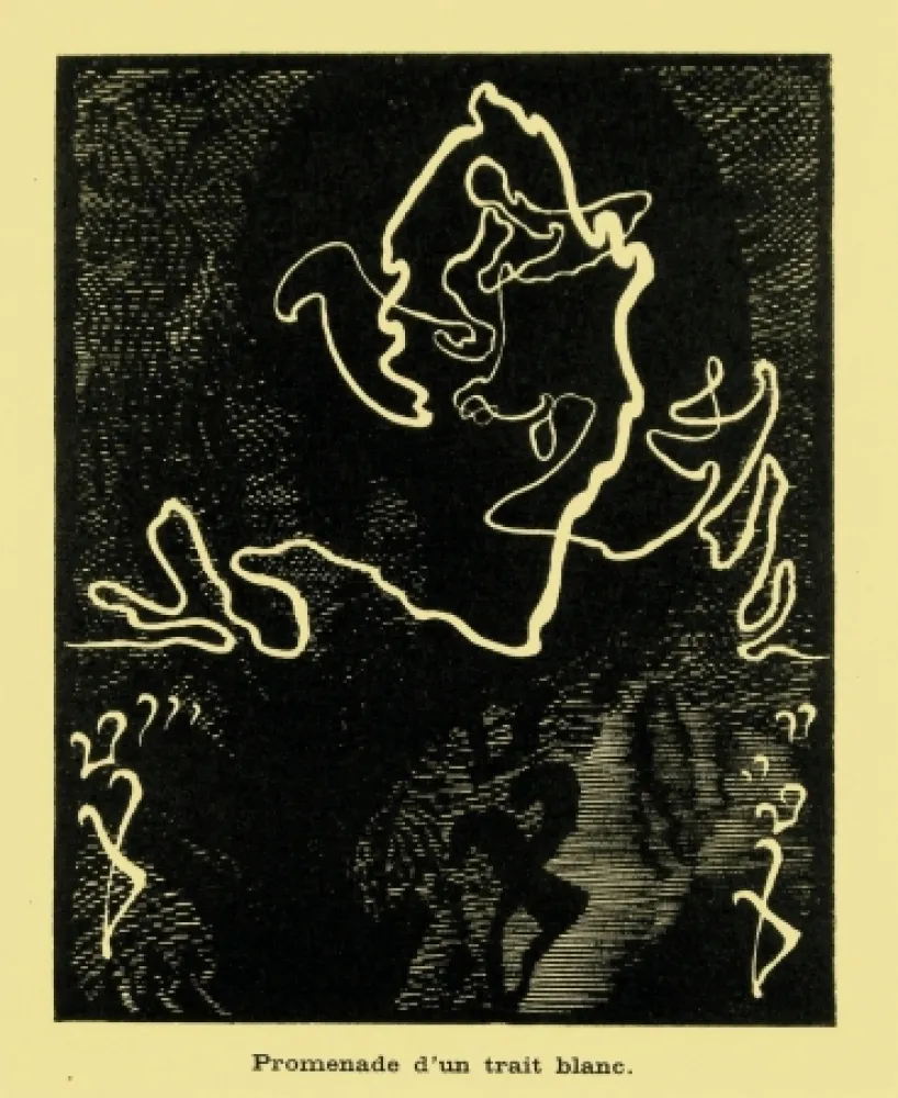 Гравюра На Дереве Kupka - Promenade d'un trait blanc
