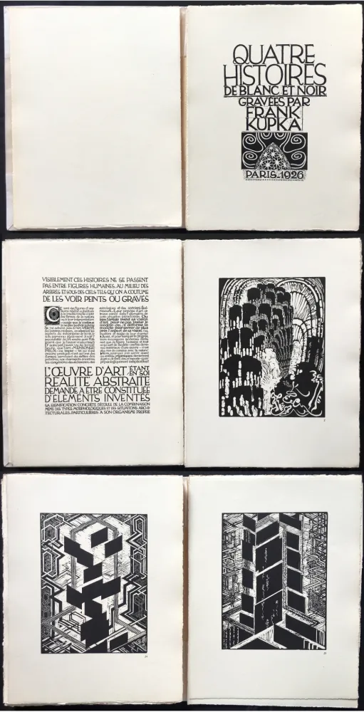 Иллюстрированная Книга Kupka - Quatre histoires de blanc et de noir (1926).