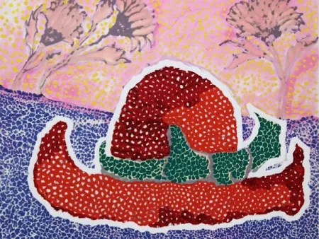 Сериграфия Kusama - Hat left behind in the field