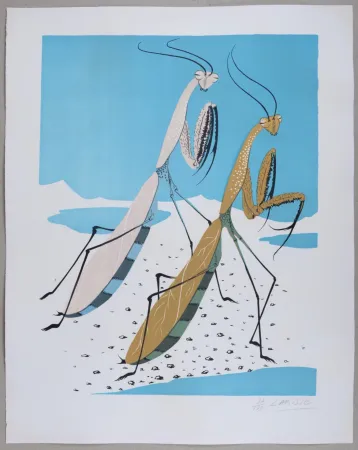 Литография Labisse - Mantes Religieuses - Hand-signed