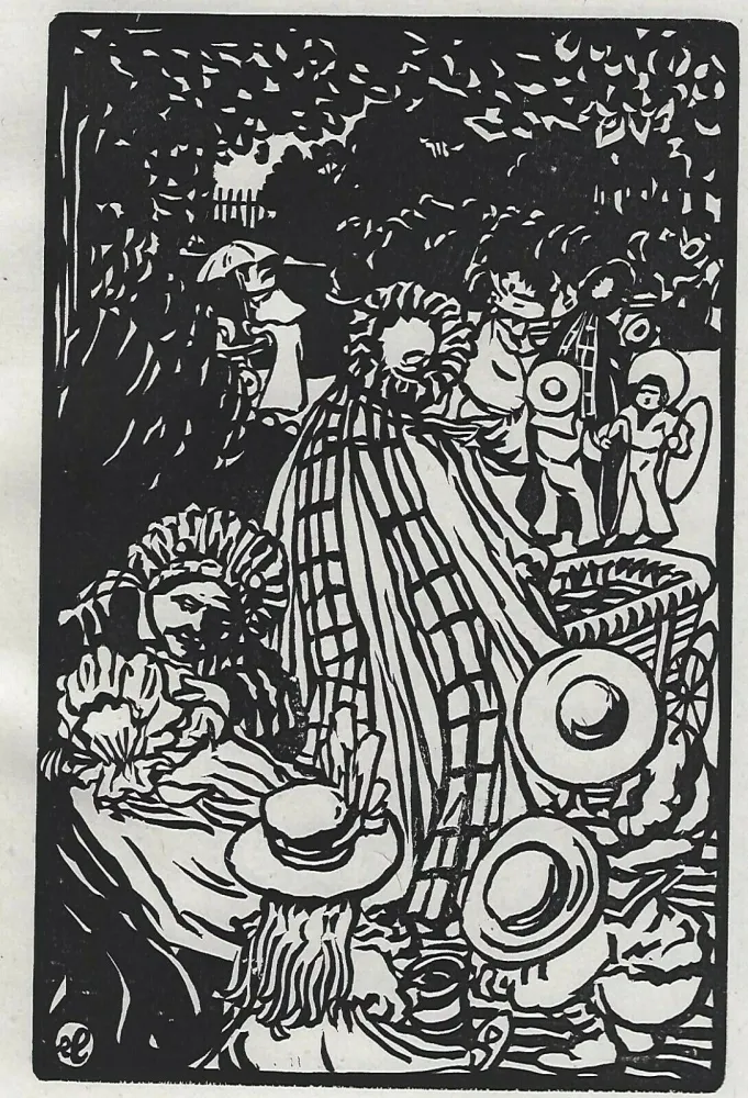 Гравюра На Дереве Laboureur - Au Luxembourg