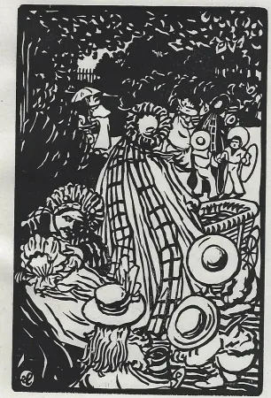 Гравюра На Дереве Laboureur - Au Luxembourg