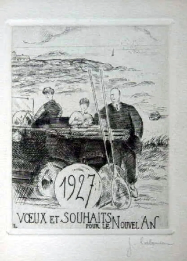 Офорт Laboureur - Le chemin cotier