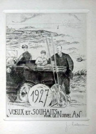 Офорт Laboureur - Le chemin cotier