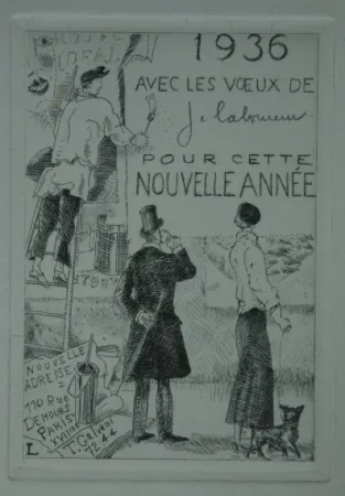 Офорт Laboureur - Le Colleur d’affiches