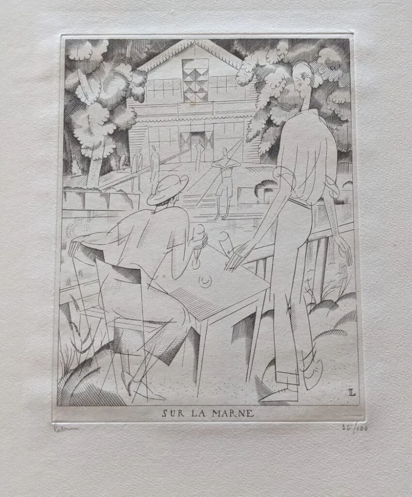 Офорт Laboureur - Sur la Marne