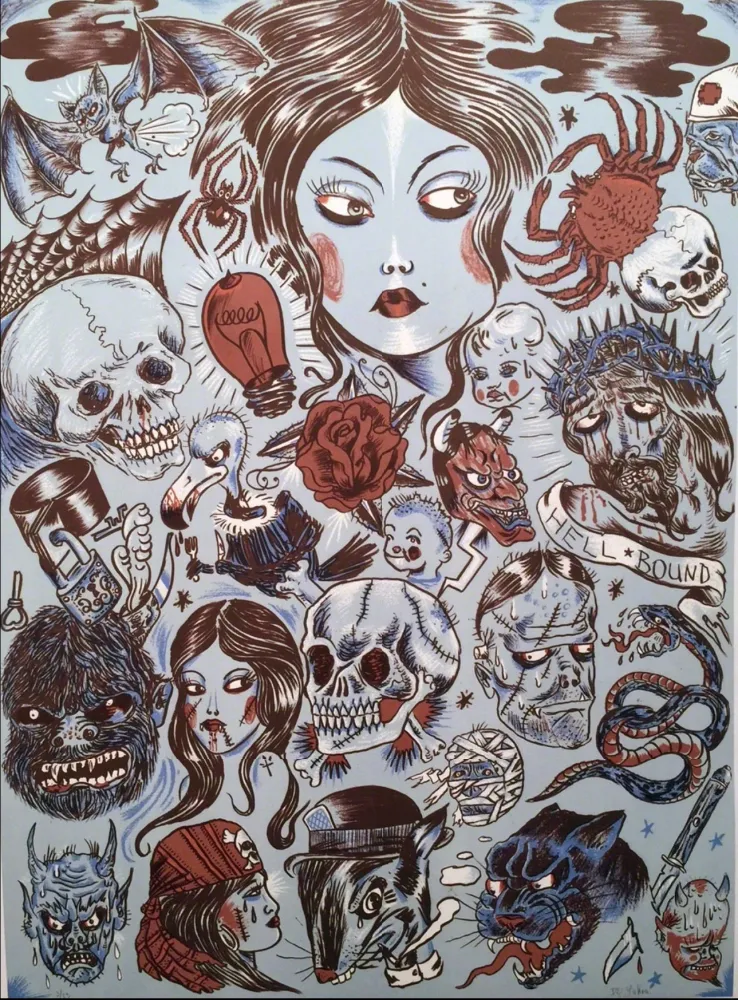 Литография Lakra (Dr.) - Untitled Blue