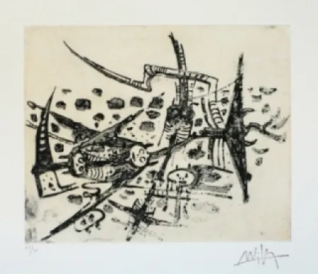 Акватинта Lam - Au galop, au galop n'est pas rose