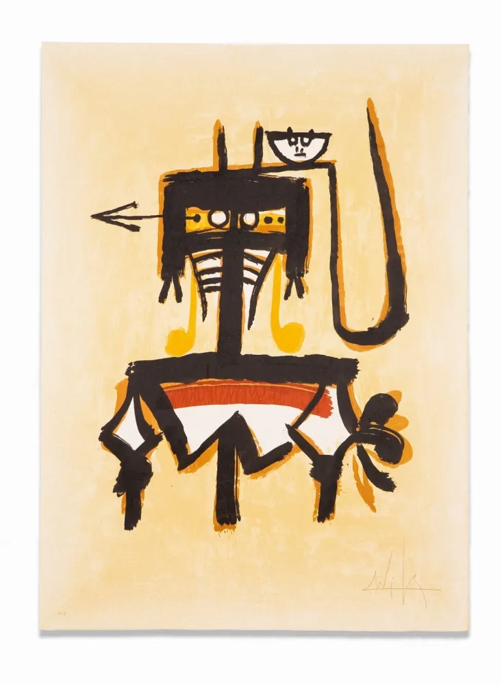 Литография Lam - Barcelona (in gold)