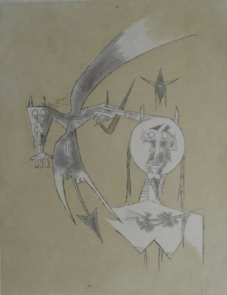 Акватинта Lam - De Scève à Diane