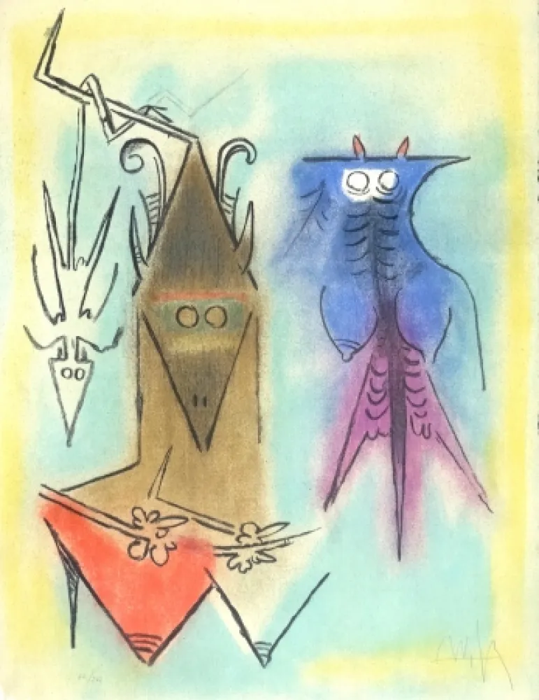 Литография Lam - Démons familiers