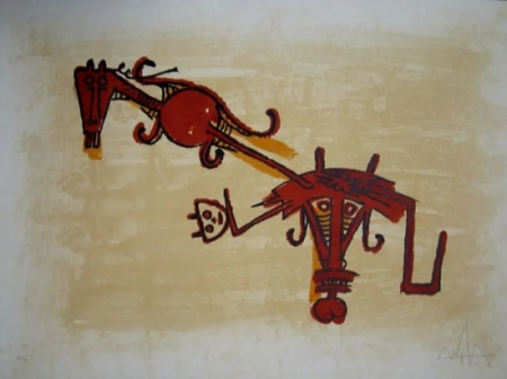 Литография Lam - EL ÚLTIMO VIAJE DEL BUQUE FANTASMA