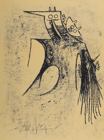 Литография Lam - Figures, 1979 - Hand-signed