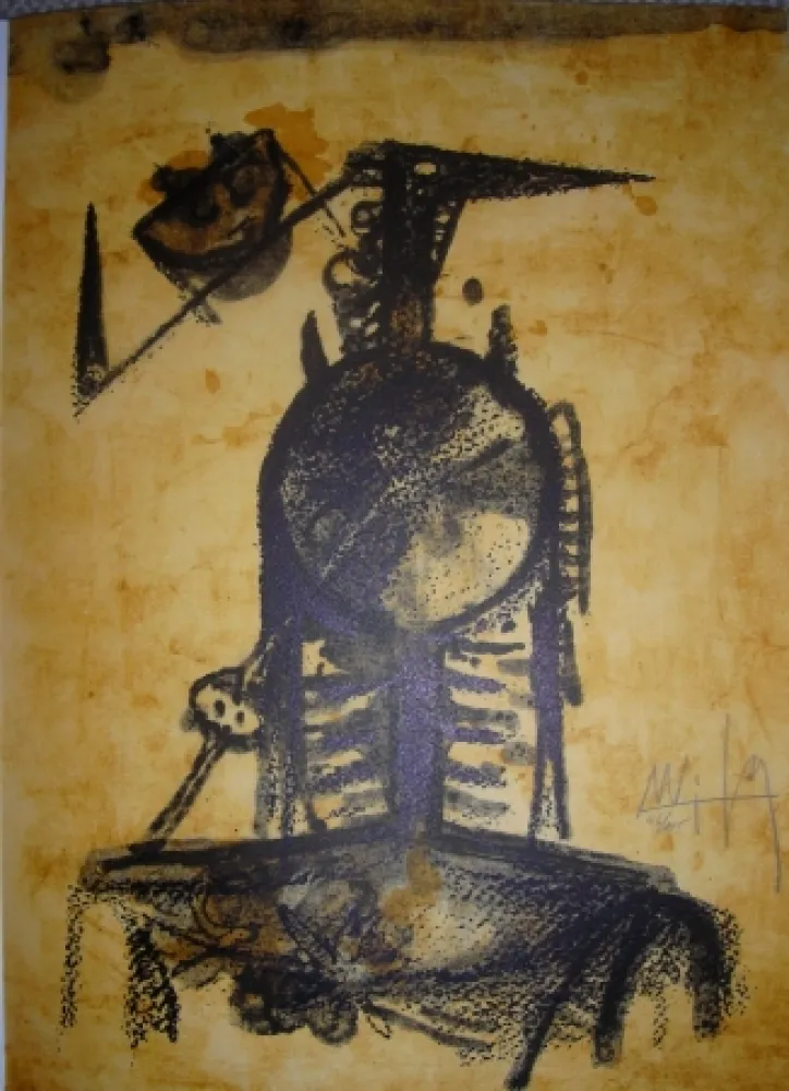 Литография Lam - Jean Cassou: vingt-deux poèms