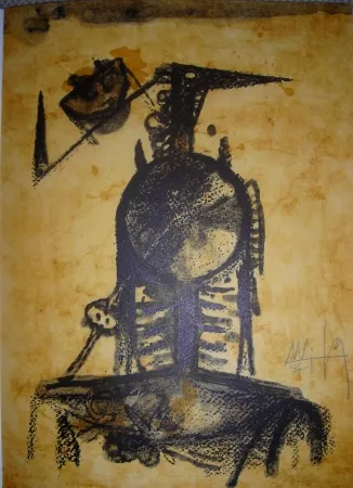 Литография Lam - Jean Cassou: vingt-deux poèms