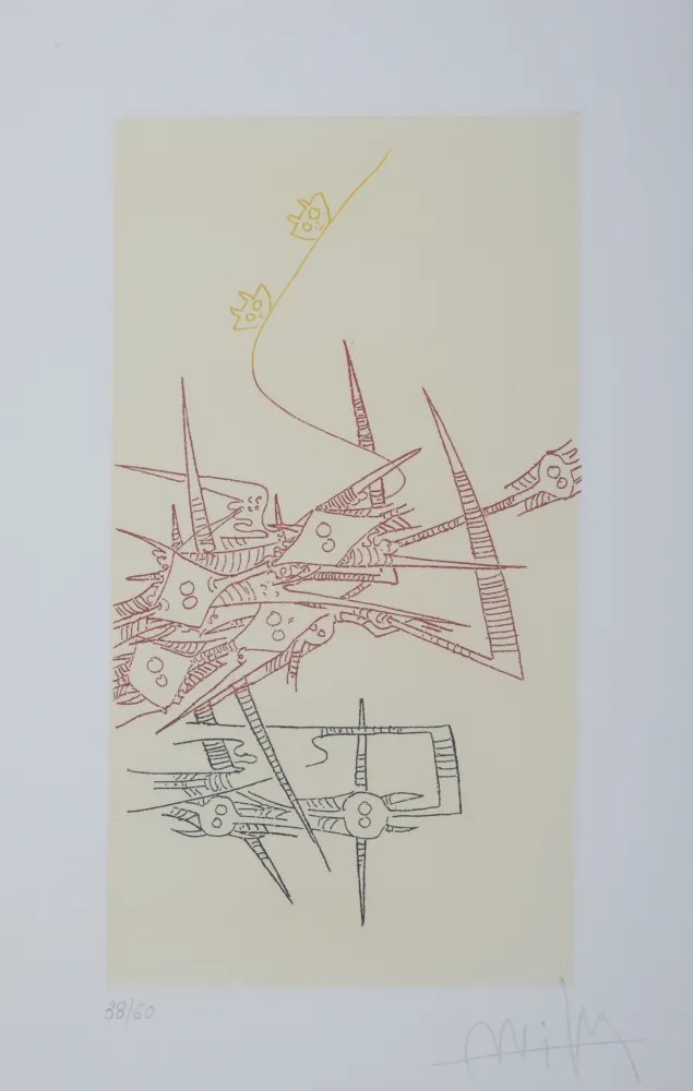 Гравюра Lam - L'Antichambre de la nature, 1966 - Hand-signed