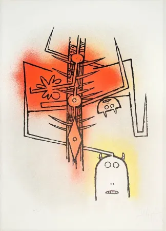 Литография Lam - Le feu vert