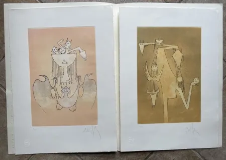 Акватинта Lam - Le monde magique and La sensualitè de la femme