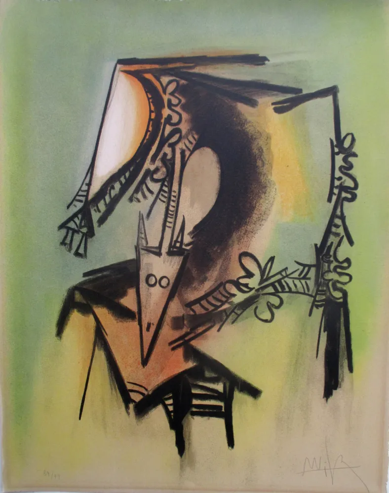 Литография Lam - Les loa petro enfantent dans la danse