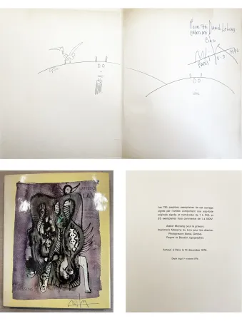 Иллюстрированная Книга Lam - (P. Soupault) DESSINS. Avec un dessin original dédicacé et signé (1975)