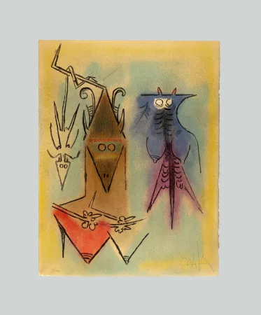 Литография Lam - Pleni Luna - Démons familiers