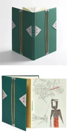 Иллюстрированная Книга Lam - René Char. LE REMPART DE BRINDILLES. 1 des 15 aquarellés par Wilfredo Lam (L. Broder 1953).