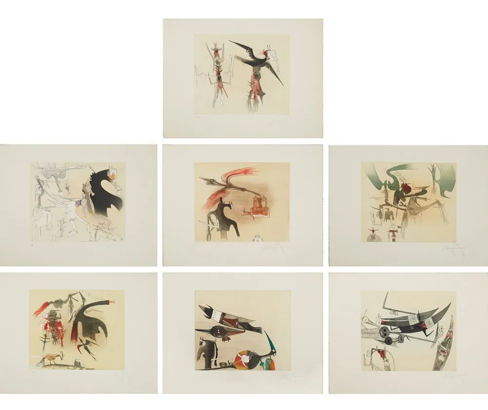 Офорт И Аквитанта Lam - Untitled Suite (TR 7901-7907)