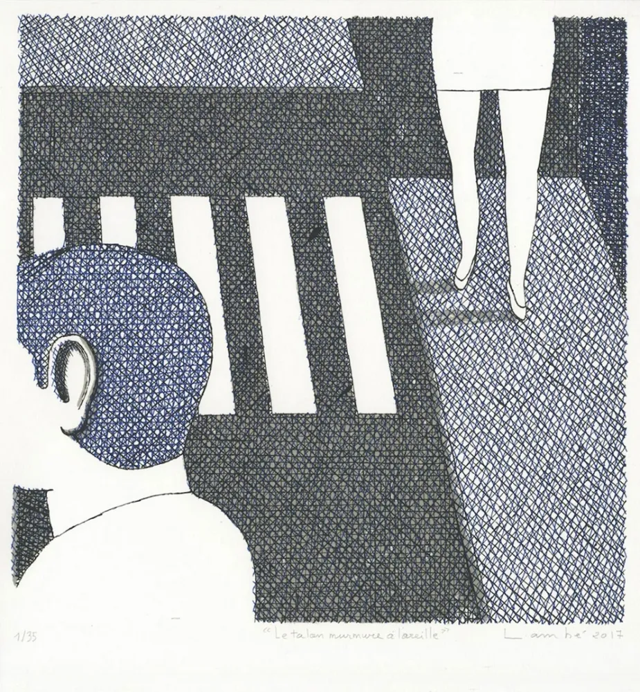 Литография Lambé - Le talon murmure à l'oreille