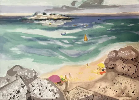 Литография Lambert - Au Bord de l'Océan