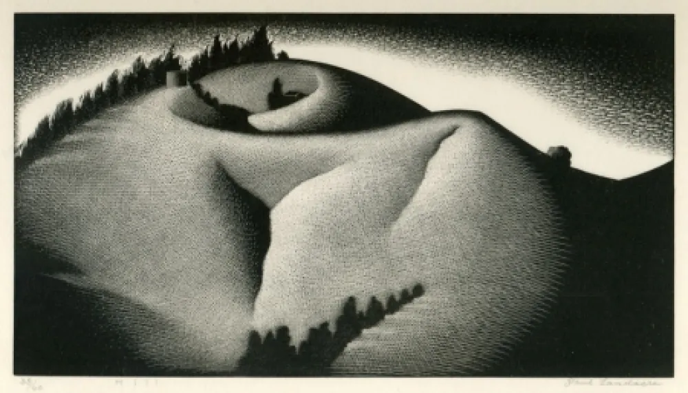 Гравюра На Дереве Landacre - Hill