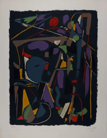 Литография Lanskoy - Composition, 1968 - Hand-signed