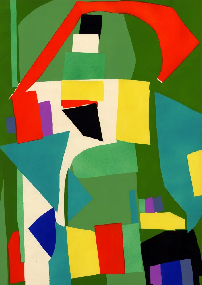 Трафарет Lanskoy - CORTÈGE. Pochoir original n° 18 (1959)