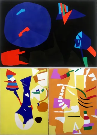 Трафарет Lanskoy - CORTÈGE. Pochoirs originaux n° 11, 12 double et n°13 (1959)