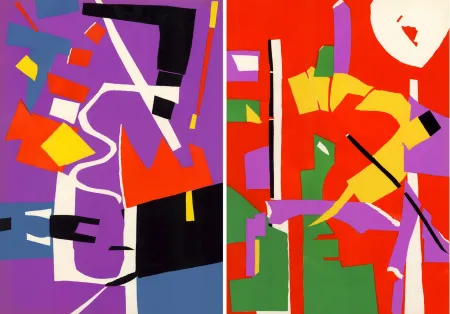 Трафарет Lanskoy - CORTÈGE. Pochoirs originaux n° 3 et n° 4 (1959)