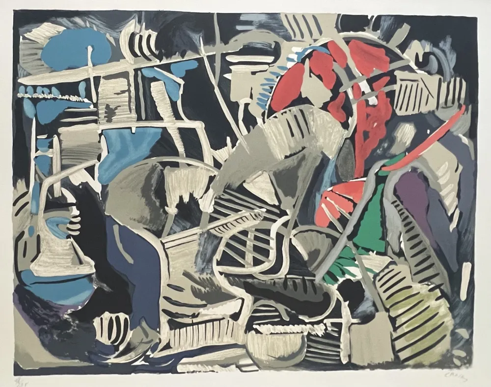 Литография Lanskoy - Lithographie Composition abstraite, 1976