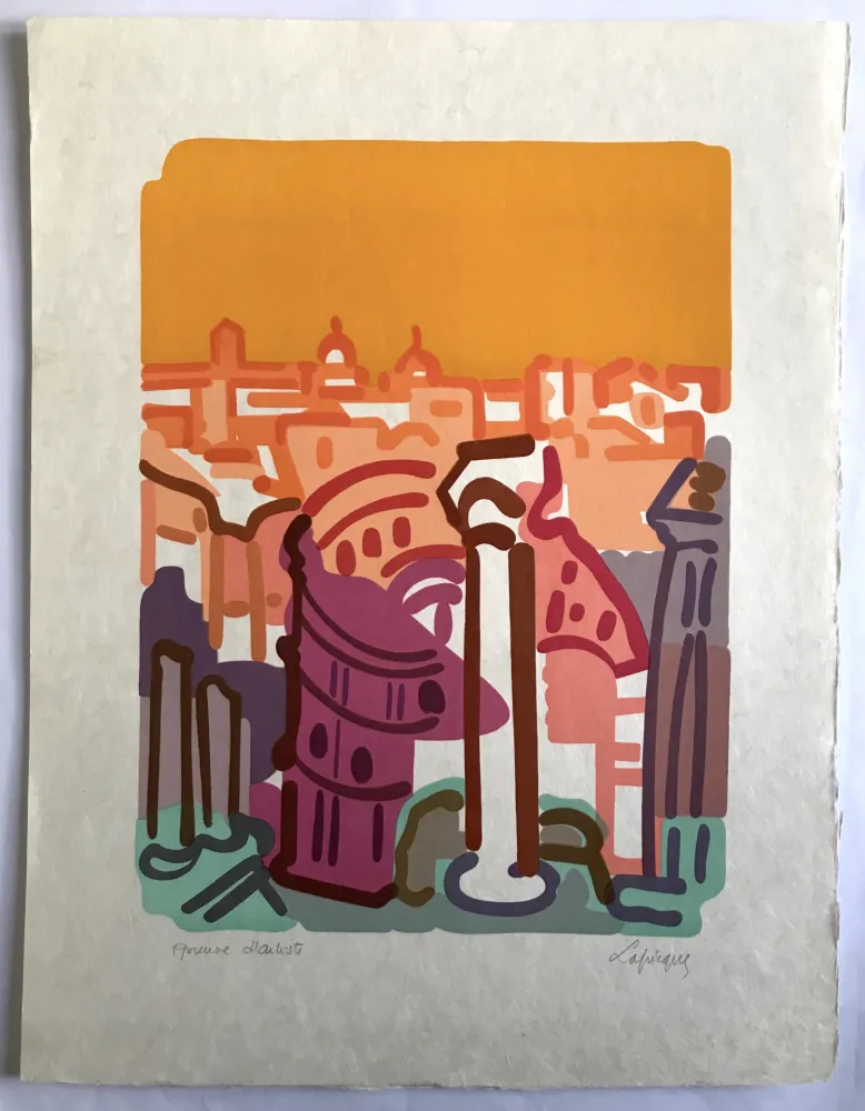 Литография Lapicque - Le Colisée