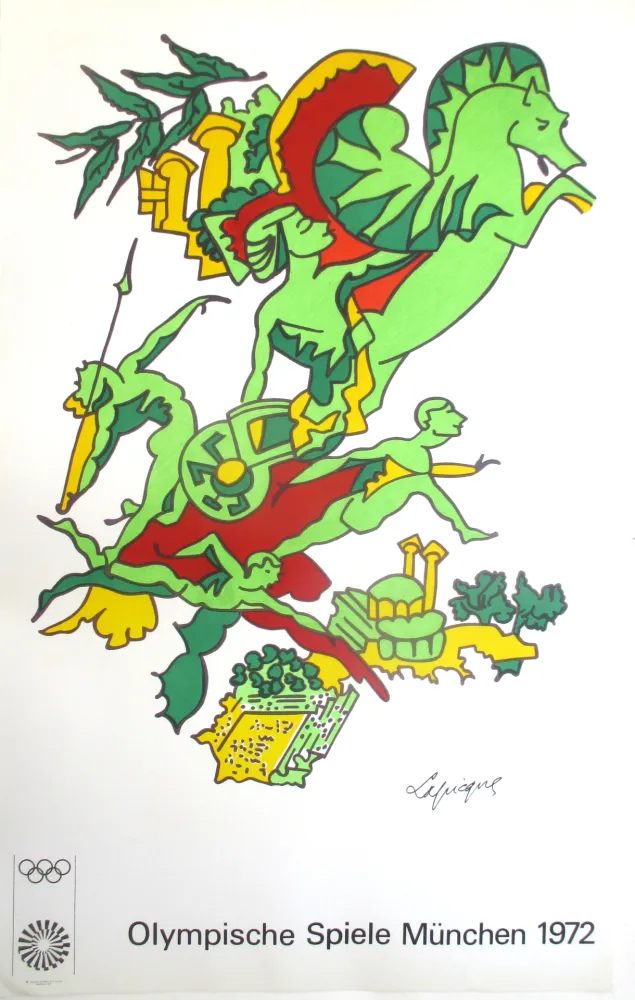 Литография Lapicque - Olympic Games 1972, original lithograph
