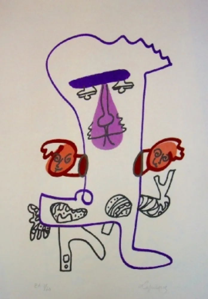 Литография Lapicque - Partage de midi