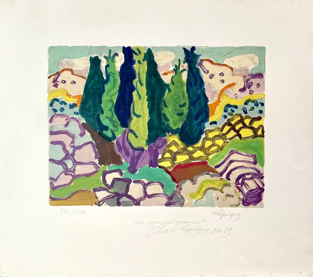 Литография Lapicque - Paysage