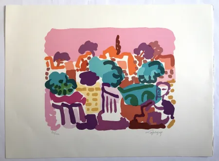 Литография Lapicque - Printemps romain