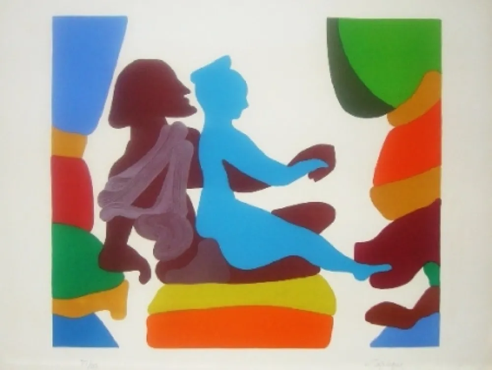 Литография Lapicque - Tombeau étrusque