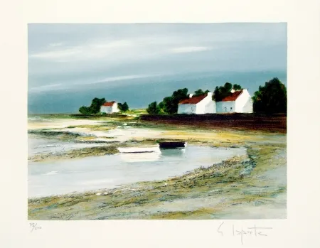 Литография Laporte - Marée basse