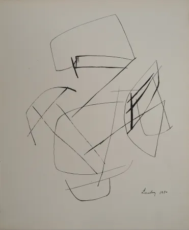 Литография Lardera - Tracés abstraits