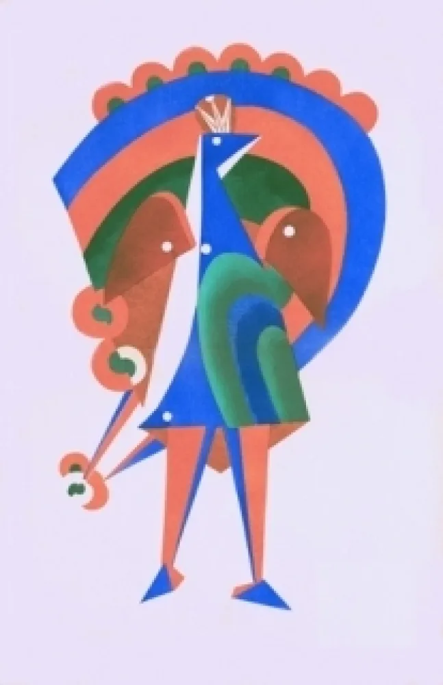 Литография Larionov - Composition au paon