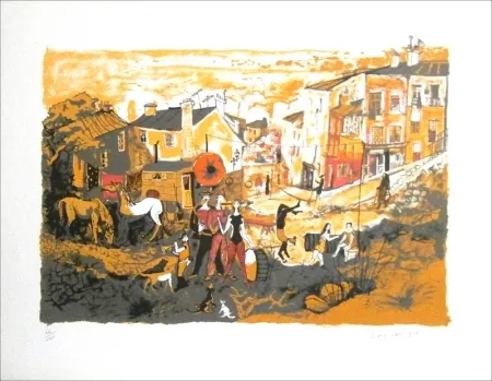 Литография Lartigue - Le cirque