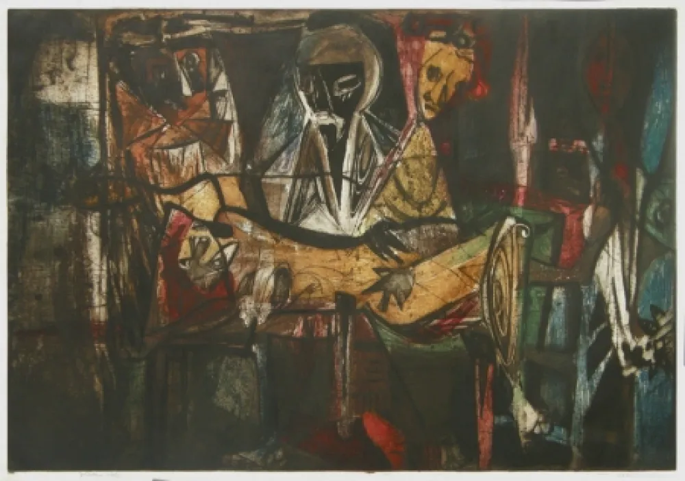 Офорт Lasansky - Pieta