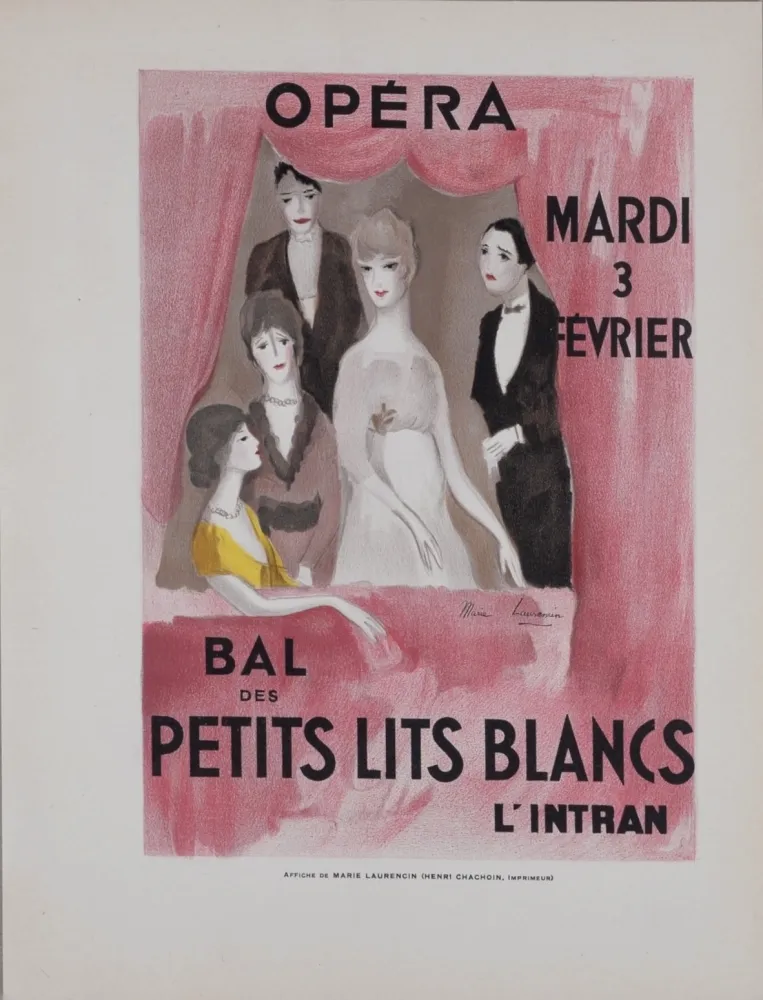 Литография Laurencin - Bal des petits lits blancs, vers 1930