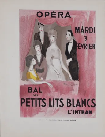 Литография Laurencin - Bal des petits lits blancs, vers 1930